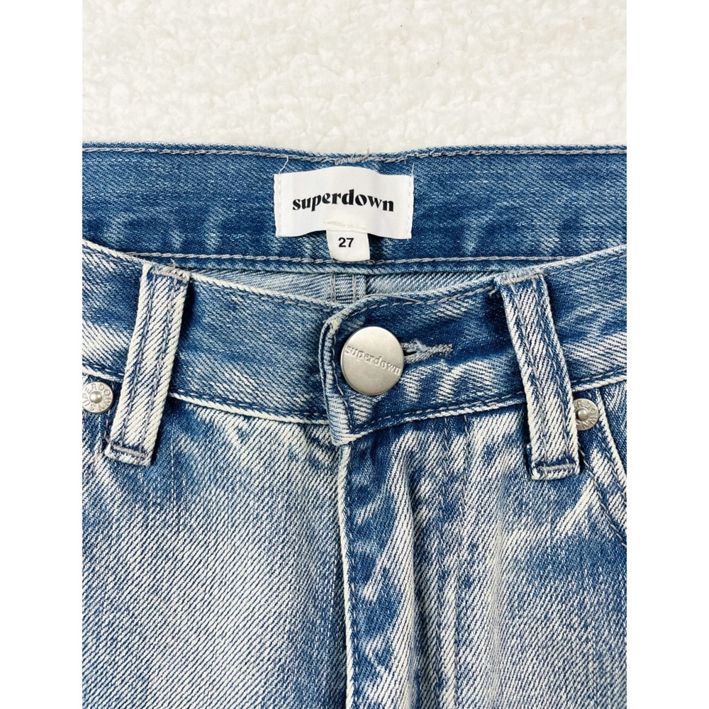 SUPERDOWN • Light Wash Ramona Distressed Straight Jeans, 27 - Picture 6 of 16